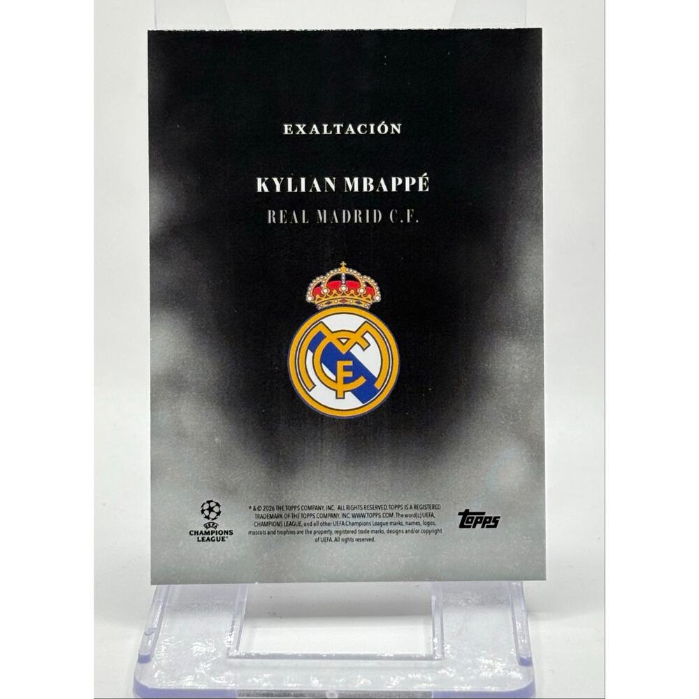 2025-26 Topps Simplicidad Kylian Mbappe Exaltacion World Cup France Real Madrid - Picture 2 of 2